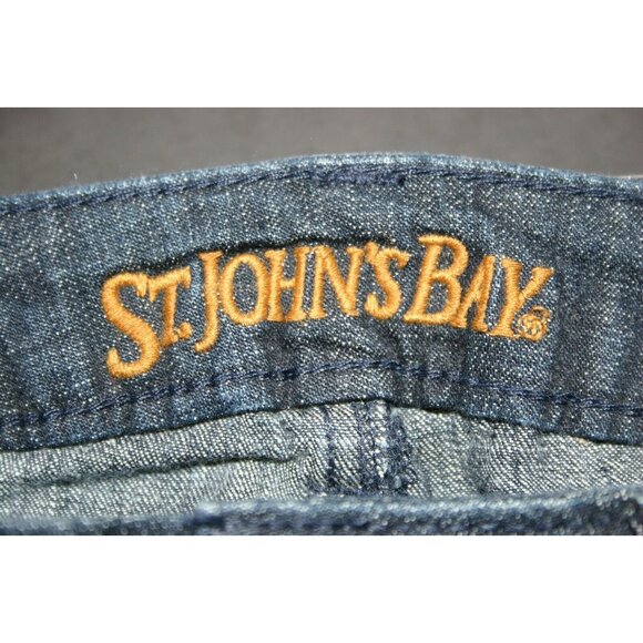 St John's Bay jeans womens 12 Fashion bootcut belt average 31 x 32 blue new - Picture 7 of 11
